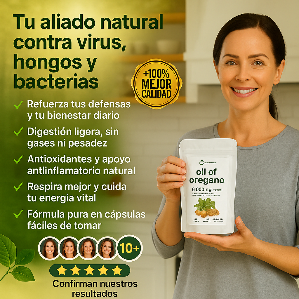 Aceite de Orégano 100 % puro – Apoya tu bienestar natural