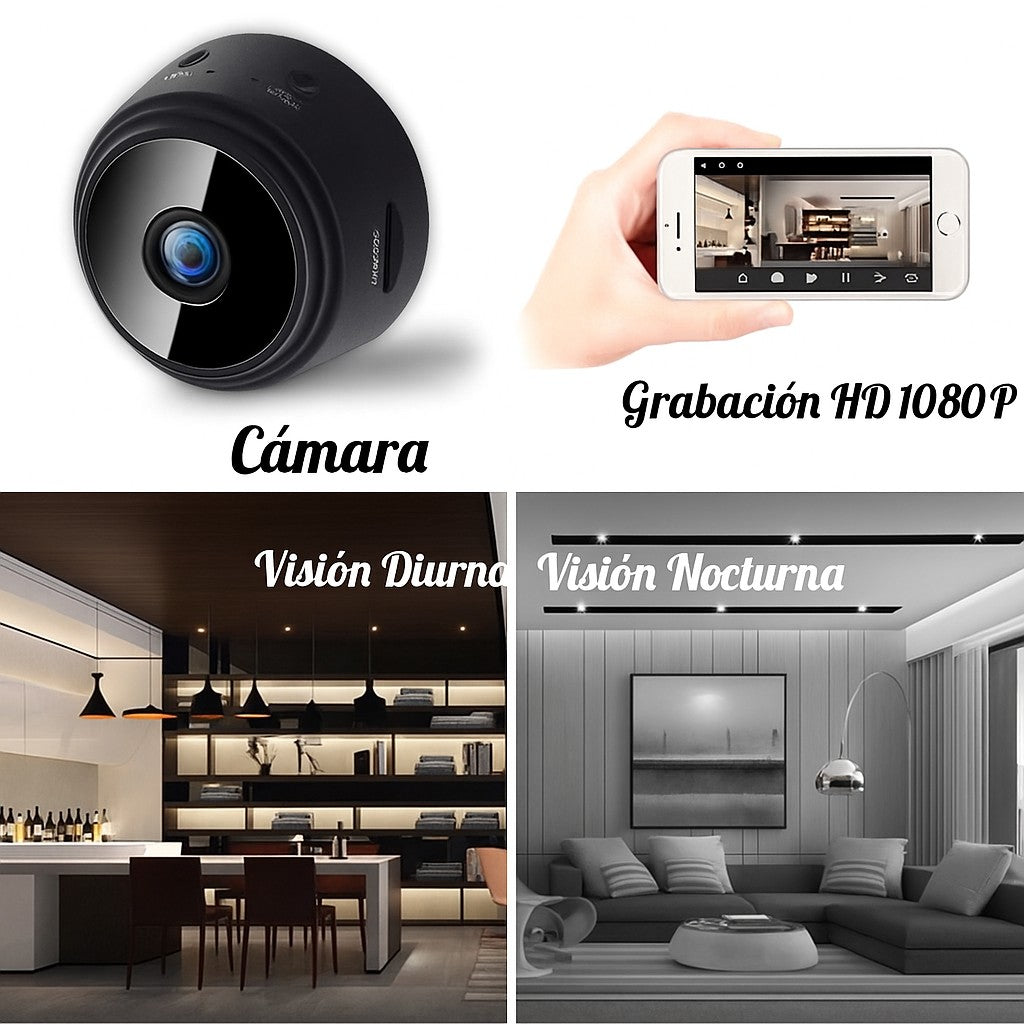 Mini Cámara WiFi — Tu tranquilidad en la palma de tu mano.