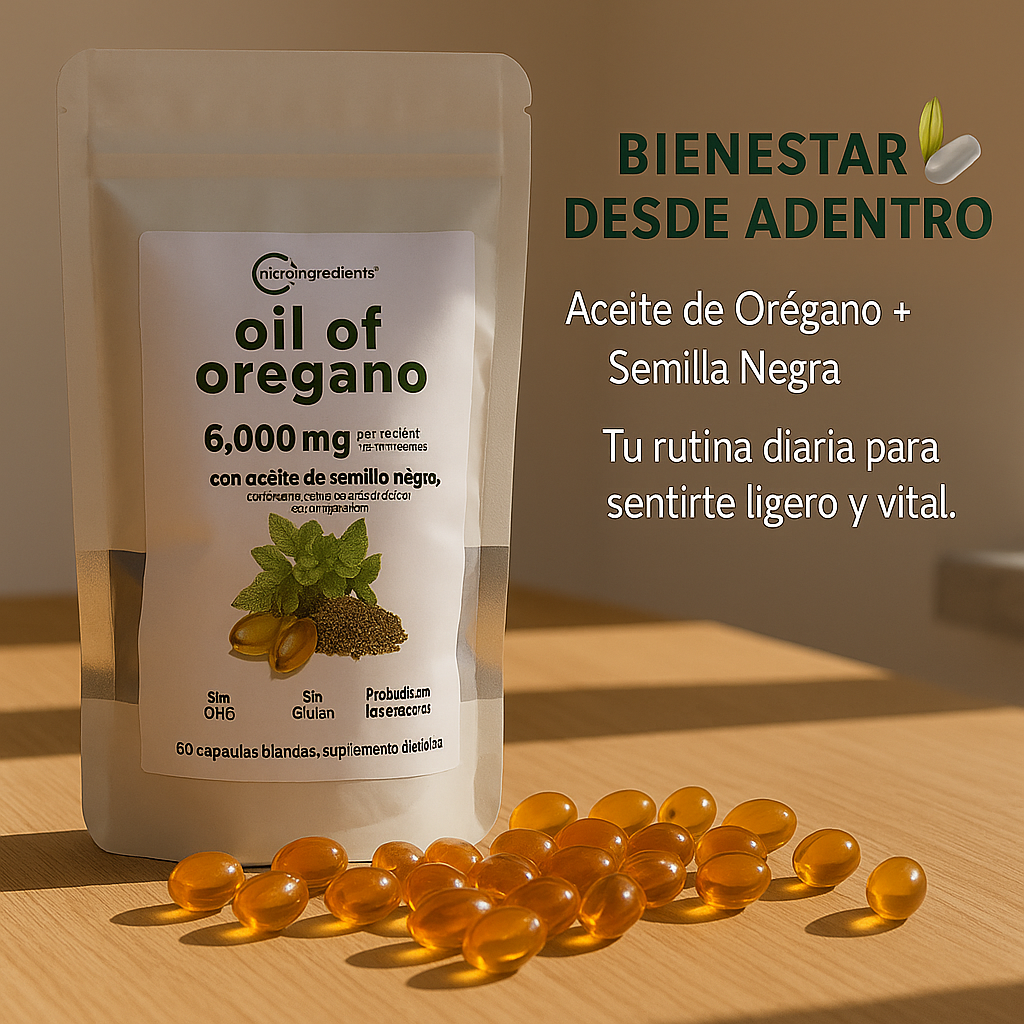 Aceite de Orégano 100 % puro – Apoya tu bienestar natural