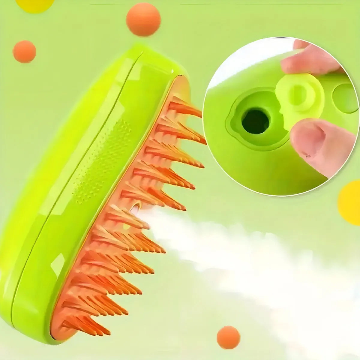 Cepillo Vaporizador 3 en 1: Limpieza, Masaje y Relax para tu Mascota