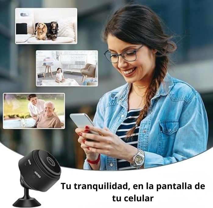 Mini Cámara WiFi — Tu tranquilidad en la palma de tu mano.